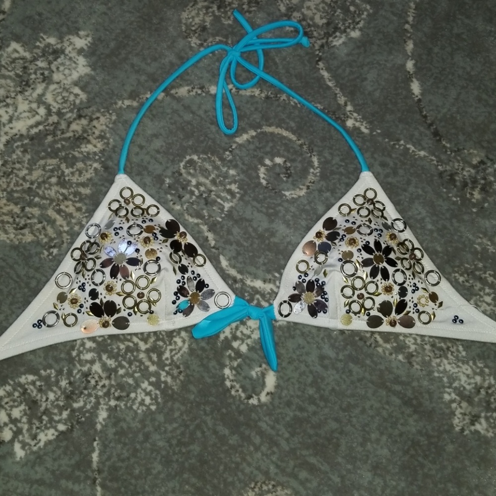 Victoria's Secret embellished triangle bikini top